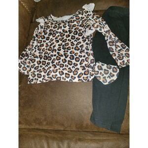 Boutique‎ leopard print top and leggings size 3 years 3t
